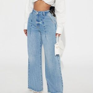 Fashion Nova Light Blue Flare Jeans